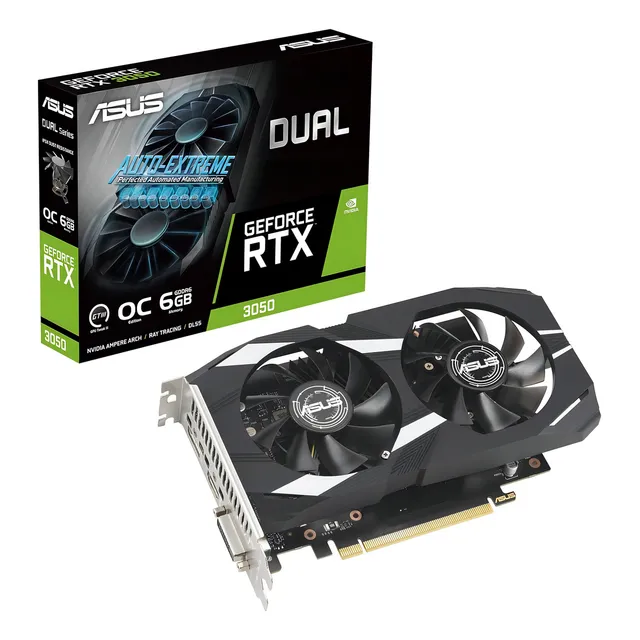 Video Asus Dual-rtx3050-o6g, Rtx 3050 Oc Edition 6gb Gddr6