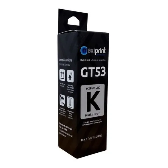Tinta Maxiprint Compatible Hp Gt53 Negro