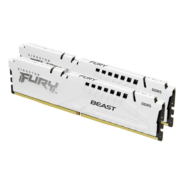 Kit Memoria Ram Kingston Fury Beast White Ddr5 32gb 6000mt/s