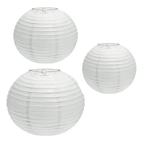 10 Pantallas Chinas 16 Pulgadas 40cm Blanca Linterna Lampara