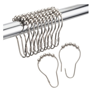 Amazer Anillos Para Cortina De Ducha, Juego De 12, Ganchos D Amazer Anillos Para Cortina De Ducha, Juego De 12, Ganchos D