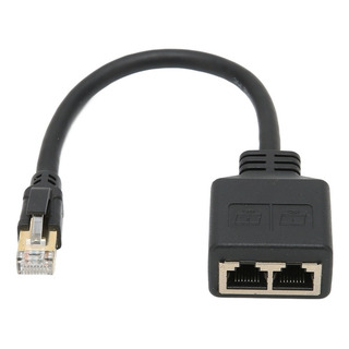 . Extensão De Cabo Adaptador Ethernet Rj45 De 1 A 2 Portas . Extensão De Cabo Adaptador Ethernet Rj45 De 1 A 2 Portas