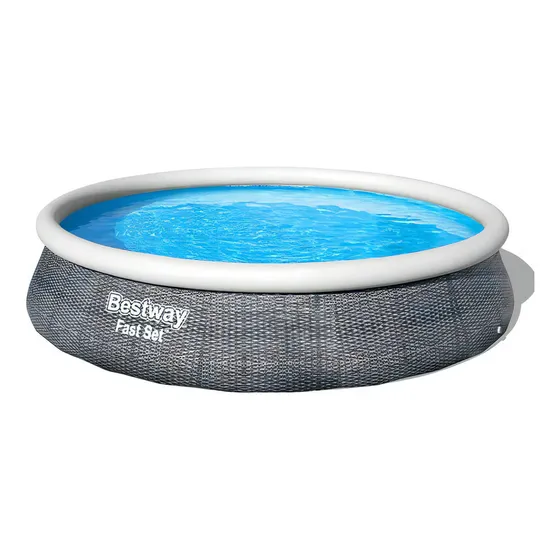 Alberca Inflable Circular Gris Familiar 3.96 Mts Piscina