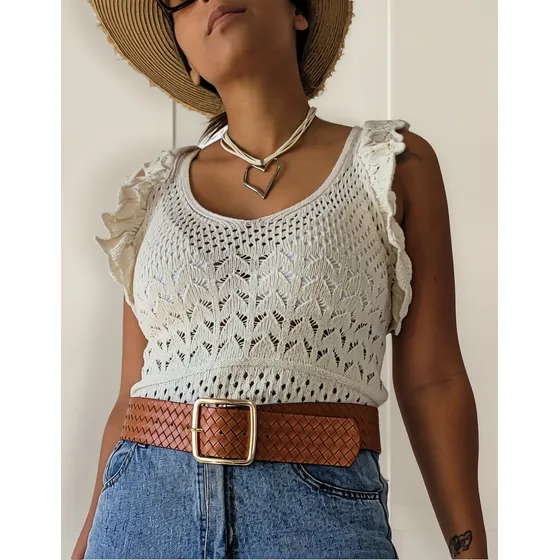 Musculosa Tejida Mujer