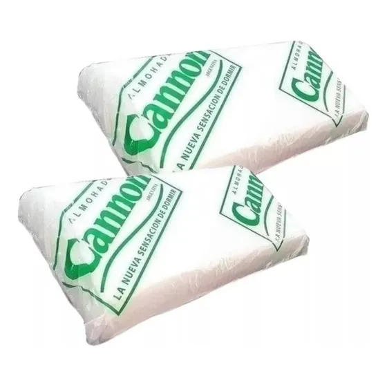 2 Almohadas Cannon Placa Doble 70x40 Tela Algodón Oferta
