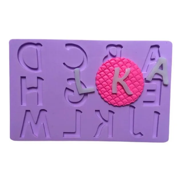 F817 Molde De Silicone Alfabeto Letra A A M Grande Biscuit