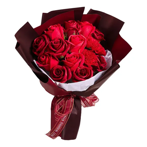 Ramo De Jabón Para El Día De San Valentín, Arreglos Rojo