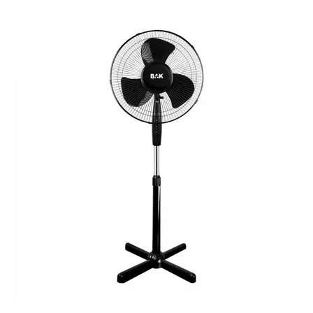Ventilador Pedestal Silencioso 3 Hélices Coluna Ajustavel 60hz Preto Plástico 3 127v