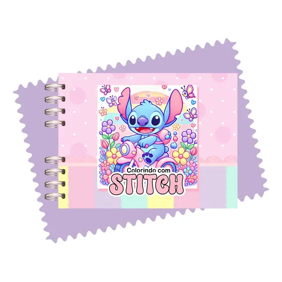 Livro De Colorir Stitch Estilo Bobbie Goods 100 Folhas 180g A5