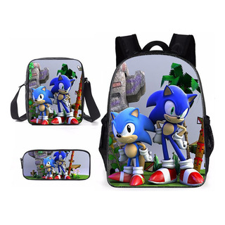 Juego De Mochila, Bandolera, Estuche For Lápices Anime Soni Juego De Mochila, Bandolera, Estuche For Lápices Anime Soni