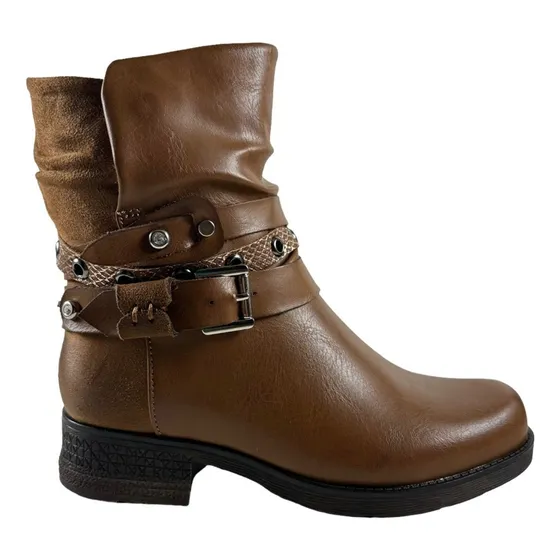 Botin Bota Via Uno Camel
