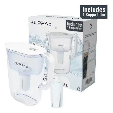 Jarro Purificador De Agua 2.5 Lts Con Filtro Kuppa Blanco