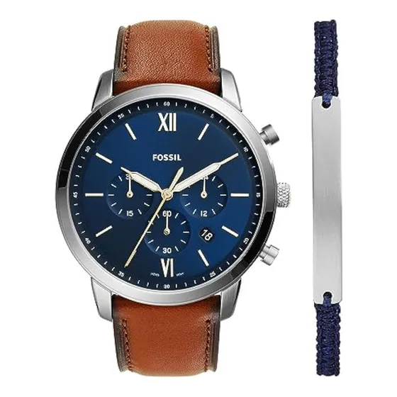 Fossil Neutra Quartz Reloj Cronógrafo De Acero