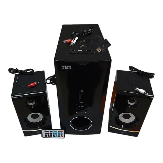 Cornetas Bluetooth Subwoofer Bajo 2.1 3.5mm 65w 