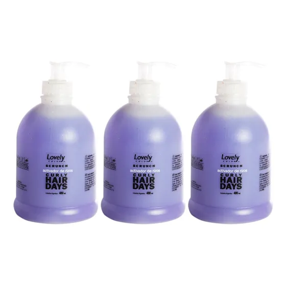 Kit X3 Scrunch Crema Peinar Definir Rulos X500 Local