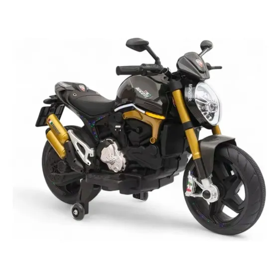 Moto A Batería Monster 12v Luces Led Y Música Hasta 50 Kg Negro | Cuotas sin interés