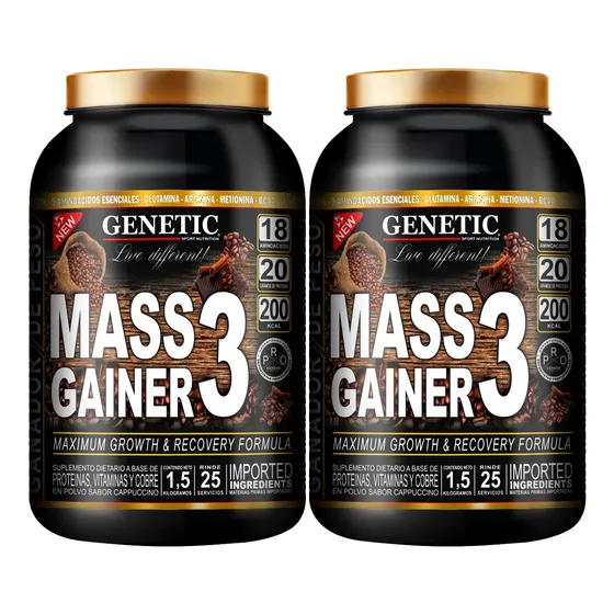 Mass Gainer Genetic Súper Alimento Crecimiento Masa Muscular