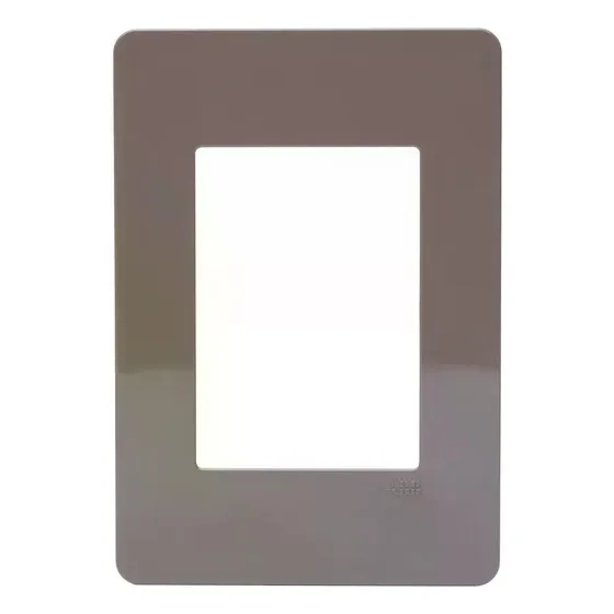 Placa Horizontal 4x2 Com 3 Módulos Juntos - N1373.1 Cor Chocolate