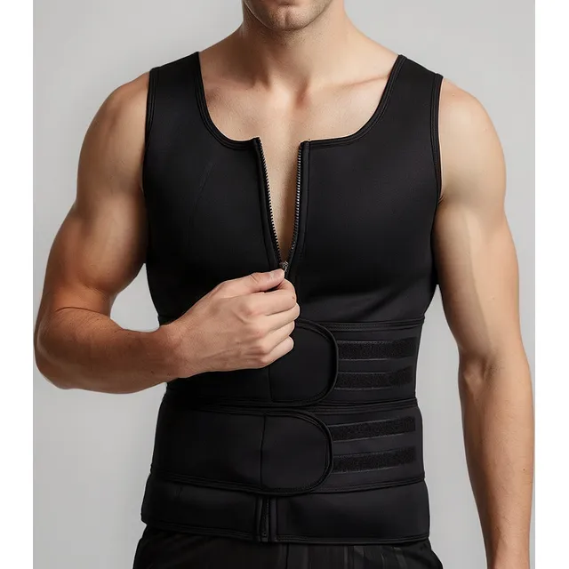Sauna Sudor Chaleco Hombre Cintura Entrenador Fajas Adelgar