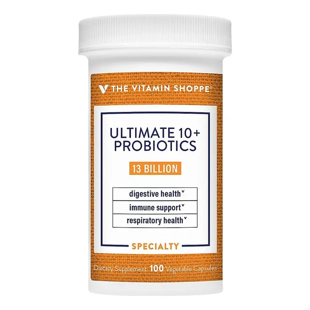 Probióticos 10+ 13 Billion The Vitamin Shoppe 100 Cápsulas Sin Sabor