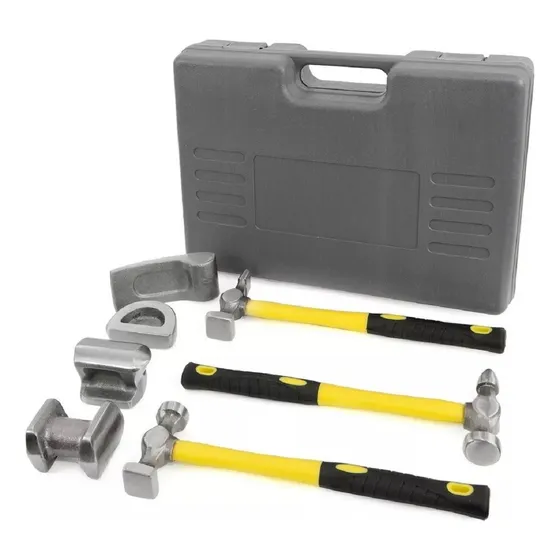 Martillos Chapista + Aguantadores Set 7 Piezas + Valija - Martino Di Forza