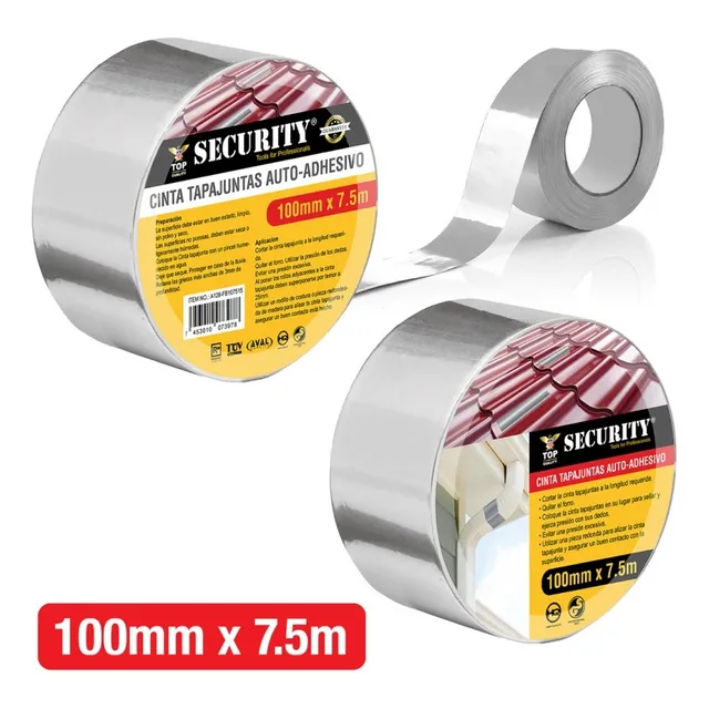 Cinta Tapajuntas Auto Adhesivo 100mm X 7,5 Mts Security