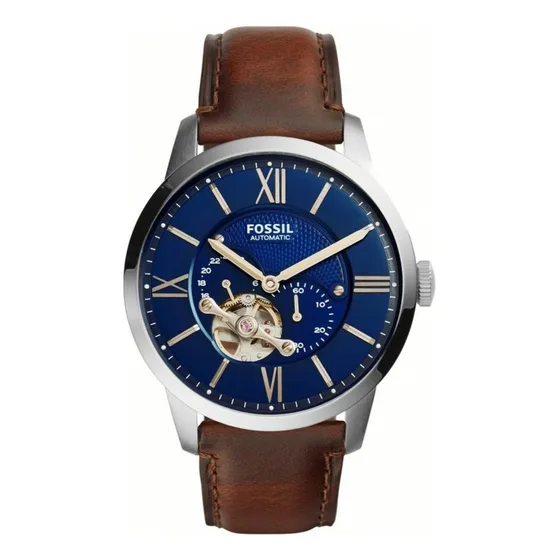 Fossil Townsman Automatic De Acero Inoxidable Y Cuero Para H