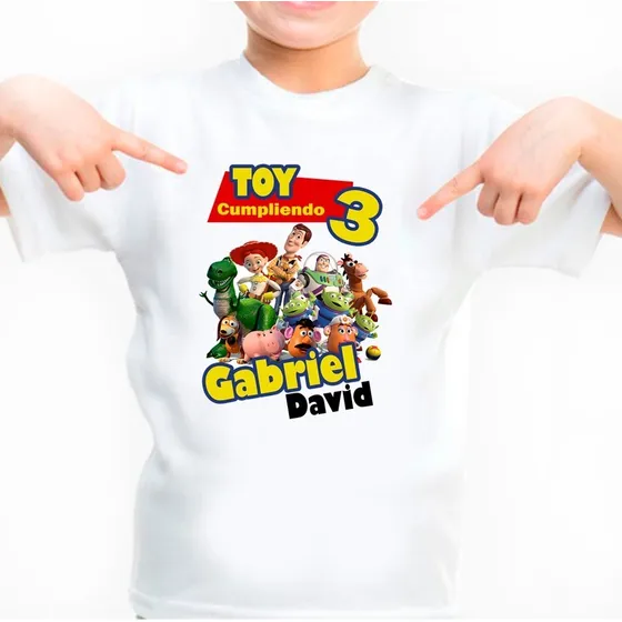 Toy Story Franela Camisa Cumpleaños Cotillon