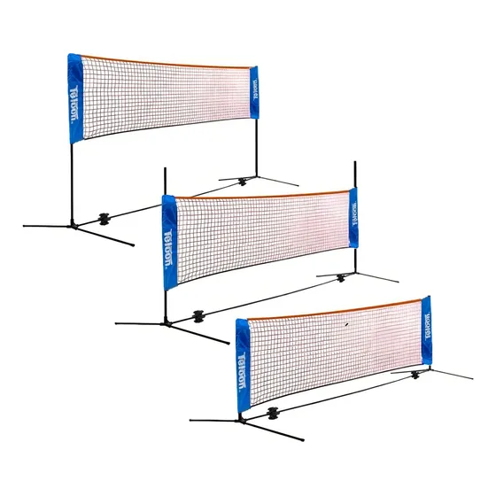 Rede Portátil Multiuso Tênis Beach e Badminton 3 Alturas 6m Comprimento Teloon