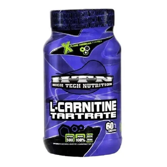 L-carnitina Tartrate 60 Caps Htn Quemador Energia 500mg
