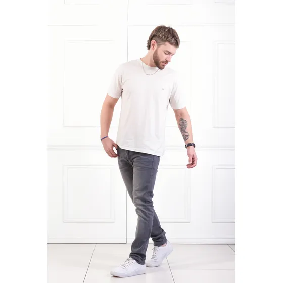 Pantalón Hombre C026 Jeans Denim Semi Chupin Gris