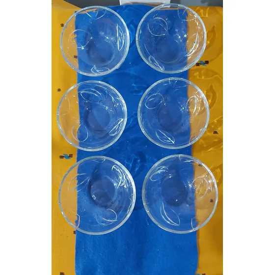 Dulceras Ó Ensaladeras Cristal 6 Piezas 15 Diám.x6 Alto
