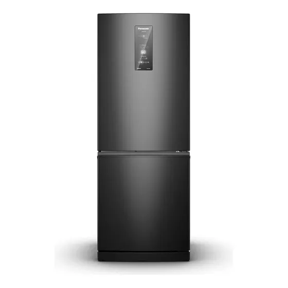 Geladeira Intuitive Panasonic NR-BB64PV2B Frost Free Inverter 475l cor Black Inox Look