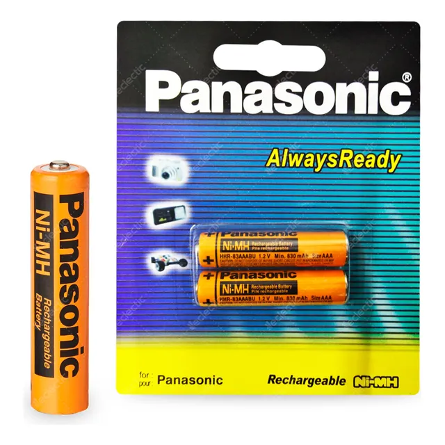 Pilas Baterias Recargable Panasonic Aaa 1.2v 830mah Pack X2 