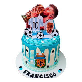 Topper Cake Torta Mundial Messi Cumpleaños Topper Cake Torta Mundial Messi Cumpleaños
