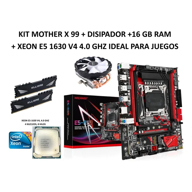 Kit Gamer Machinist+xeon 1630v4 4.0ghz+16gbram+disipador New