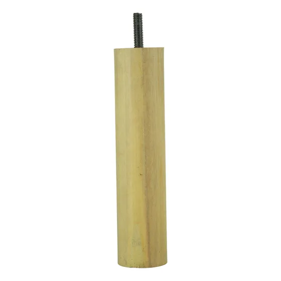 Pata Cilíndrica Universal 20 Cm Sommier Rosca Fina 9.5 Mm