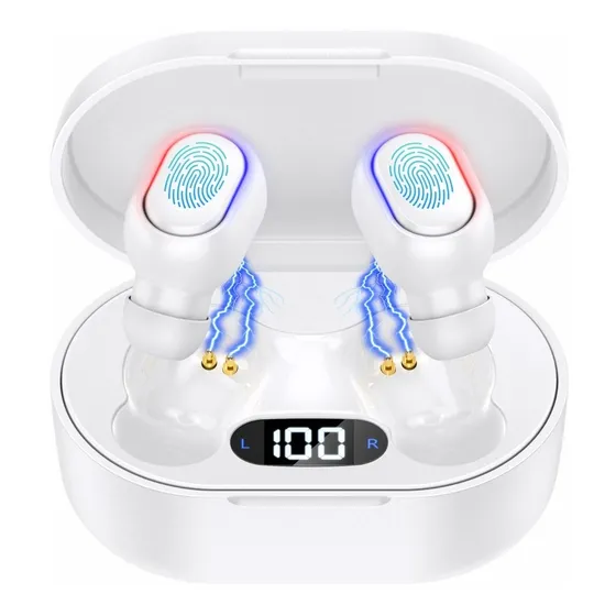 Audífonos in-ear inalámbricos Bluetooth 5.3 con Micrófonos 1Hora TWS blanco