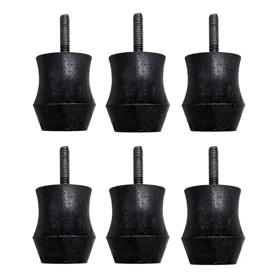 Patas Chicas Para Sommier Box De 6,5cm Kit 6 Patas Color Negro