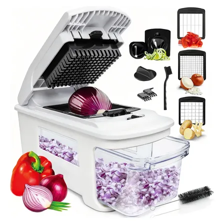 Cortador Fatiador De Legumes Profissional Inox Manual Branco