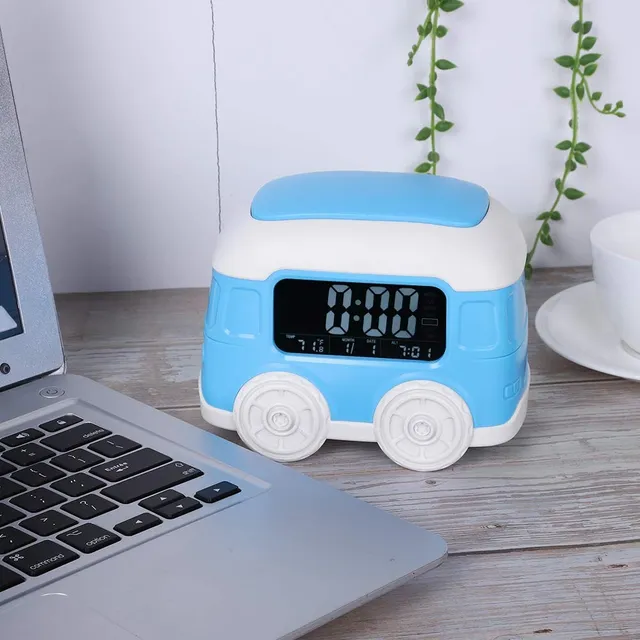 Pilipane Reloj Despertador Digital Para Niño Forma Autobus