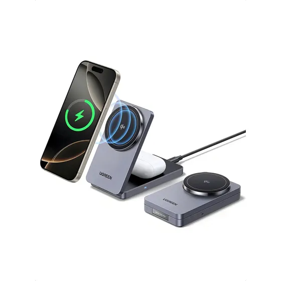 Cargador Inalámbrico Ugreen Qi2 W706 15w Magflow Para iPhone Y Ai | Cuotas sin interés