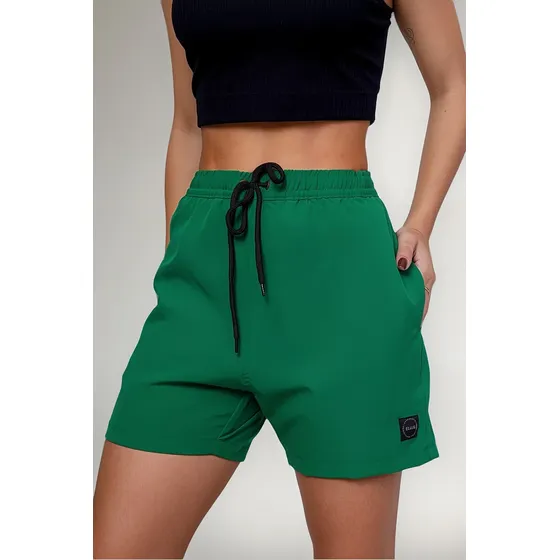 Bermuda Fem/masc Ellus Esporte Tactel Forrada Com Bolsos.