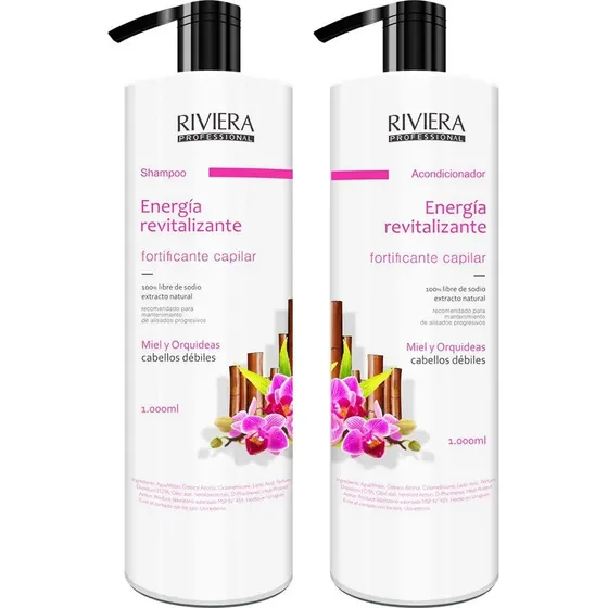Pack Shampoo Sin Sal Riviera Miel Y Orquídeas 1l + Acond 1l | Cuotas sin interés
