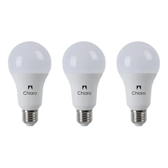 Pack De 3 Lamparas Led 15w (150watts) E27 Rosca Común Chiaro Luz Blanco Frío
