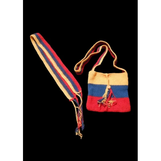 Cartera 20cm X 21cm - Correa 50cm Largo- Venezuela- Tricolor
