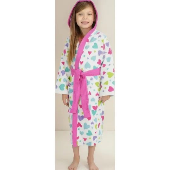 Bata  Salida De  Baño Niños Capucha San Jacinto 100% Algodón