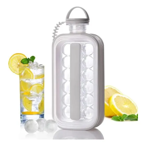  Termo Hielera Bandeja De Cubitos De Hielo + Termo  2 En 1