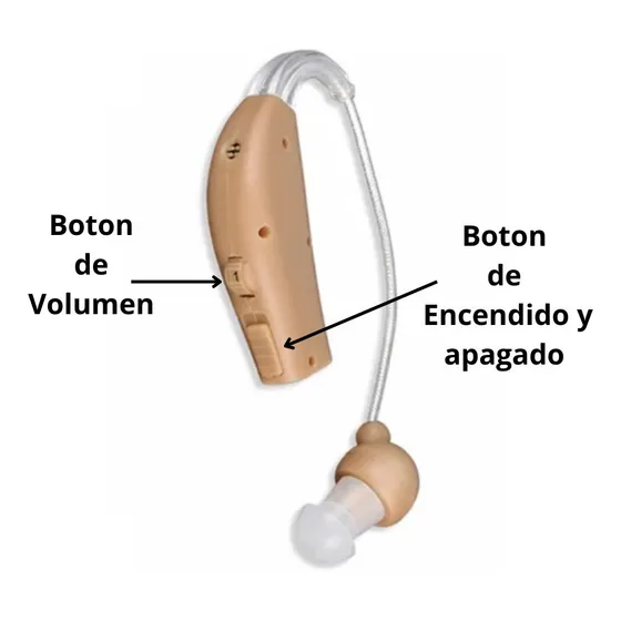 Aparato Auditivo Recargable Para Sordera Amplificador Sonido Color Beige