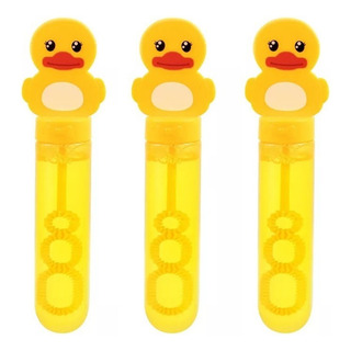 Burbujas Burbujero De Jabon Juguete Para Niños Con 3 Frascos Color Patito Burbujas Burbujero De Jabon Juguete Para Niños Con 3 Frascos Color Patito